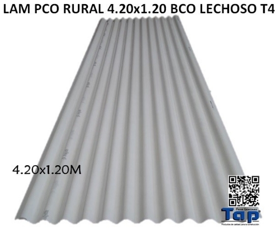 Imagen de LAM PCO RURAL 4.20x1.20 BCO LECHOSO T4