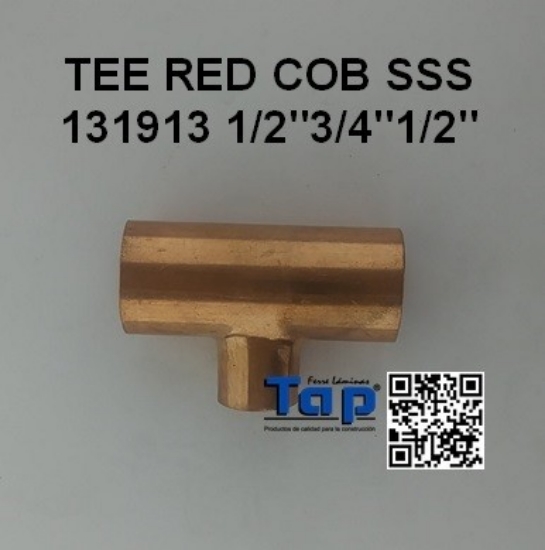 Imagen de TEE RED COB SSS 131913 1/2"3/4"1/2"