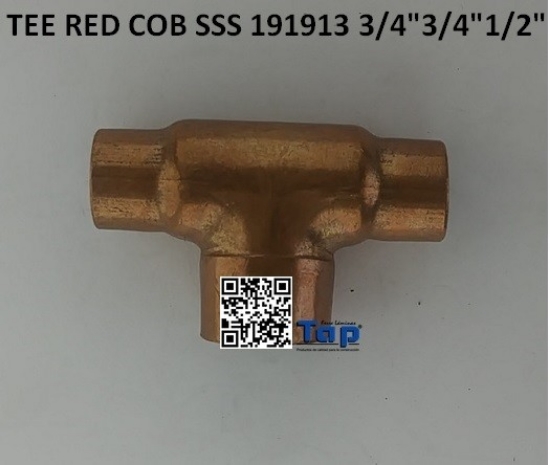 Imagen de TEE RED COB SSS 191913 3/4"3/4"1/2"