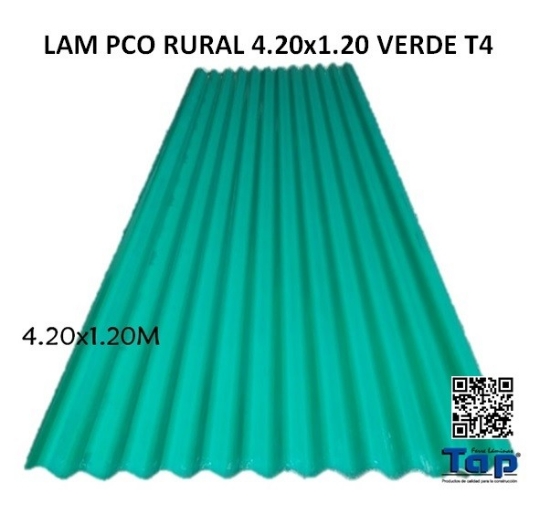 Imagen de LAM PCO RURAL 4.20x1.20 VERDE T4