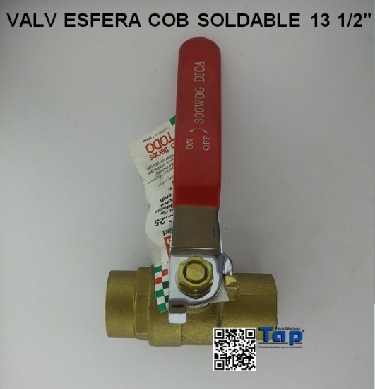 Imagen de VALV ESFERA COB SOLDABLE 13 1/2"