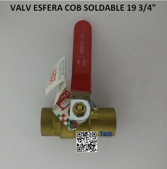 Imagen de VALV ESFERA COB SOLDABLE 19 3/4"