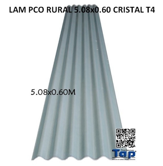 Imagen de LAM PCO RURAL 5.08x0.60 CRISTAL T4