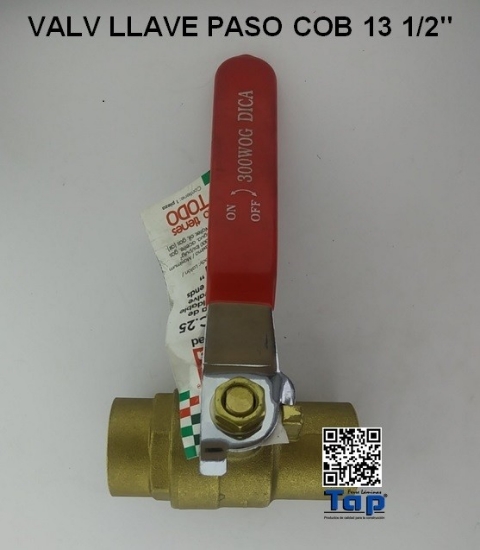 Imagen de VALV LLAVE PASO COB 13 1/2"