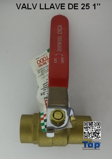 Imagen de VALV LLAVE DE 25 1"