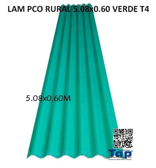 Imagen de LAM PCO RURAL 5.08x0.60 VERDE T4