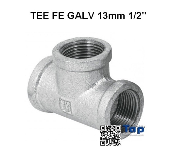 Imagen de TEE FE GALV 13mm 1/2"