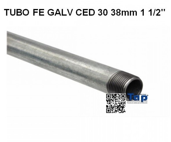 Imagen de TUBO FE GALV CED 30 38mm 1 1/2"