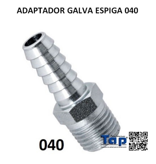 Imagen de ADAPTADOR GALVA ESPIGA 040