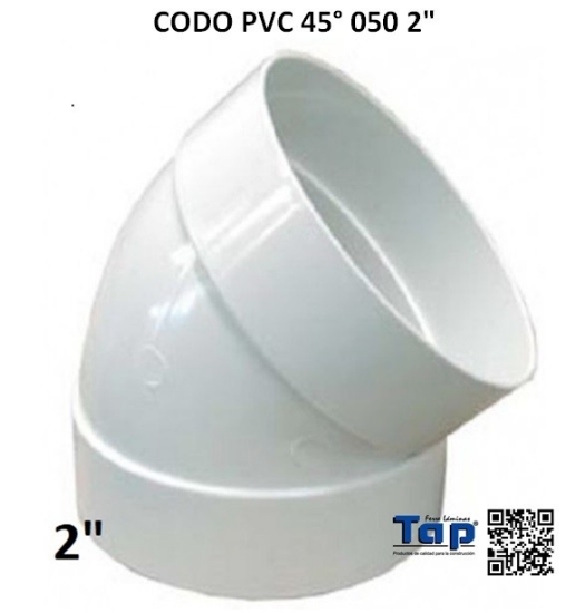 Imagen de CODO PVC 45° 050 2"