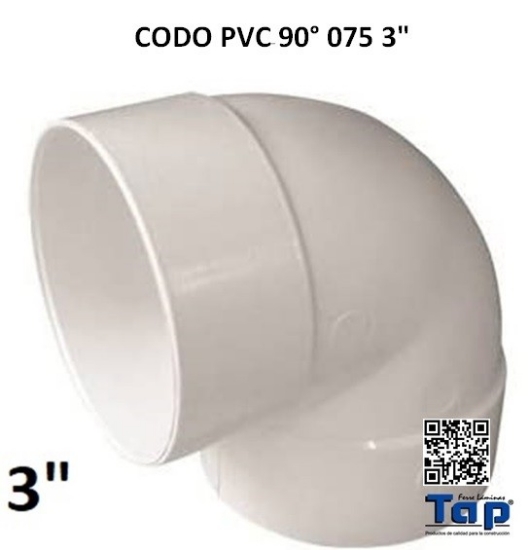 Imagen de CODO PVC 90° 075 3"
