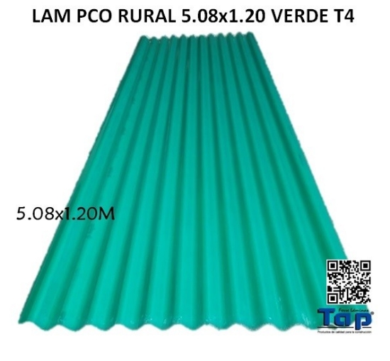 Imagen de LAM PCO RURAL 5.08x1.20 VERDE T4