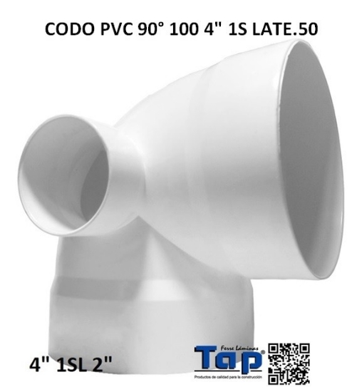 Imagen de CODO PVC 90° 100 4" 1S LATE.50