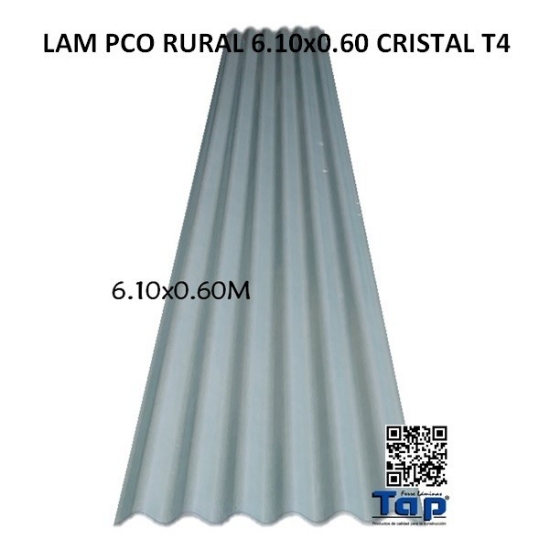 Imagen de LAM PCO RURAL 6.10x0.60 CRISTAL T4