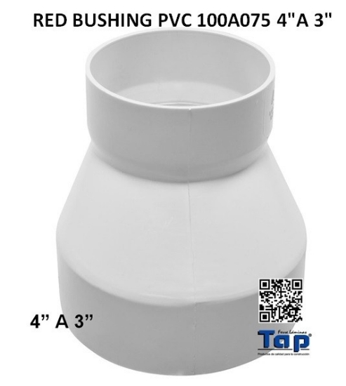 Imagen de RED BUSHING PVC 100 A 075 4"A 3"