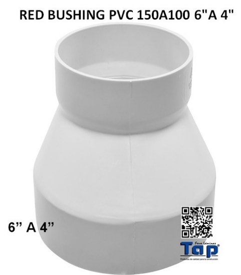 Imagen de RED BUSHING PVC 150 A 100 6"A 4"
