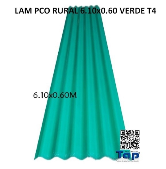 Imagen de LAM PCO RURAL 6.10x0.60 VERDE T4