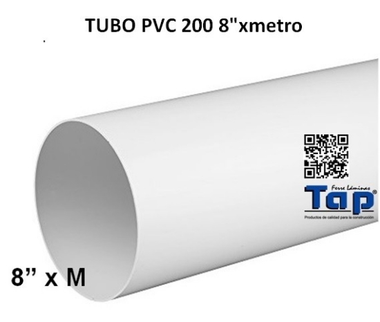 Imagen de TUBO PVC 200 8"xmetro