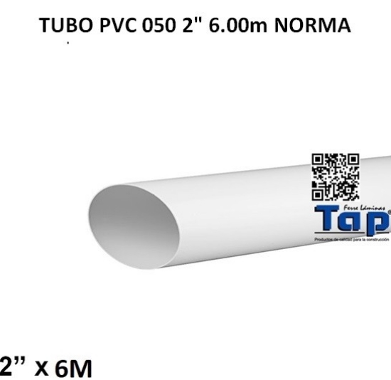 Imagen de TUBO PVC 050 2" 6.00m NORMA