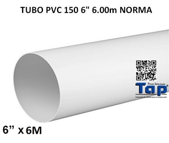 Imagen de TUBO PVC 150 6" 6.00m NORMA