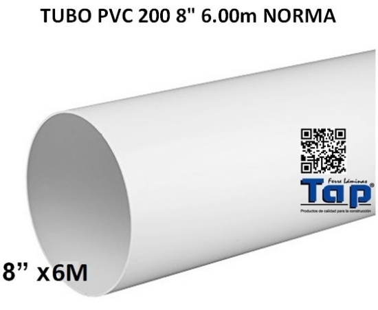 Imagen de TUBO PVC 200 8" 6.00m NORMA
