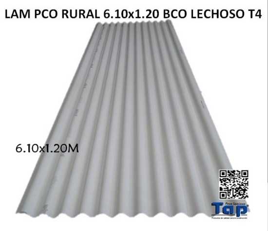 Imagen de LAM PCO RURAL 6.10x1.20 BCO LECHOSO T4