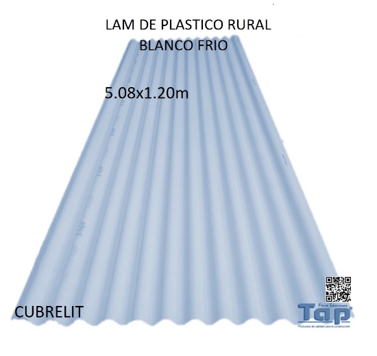 Imagen de LAM PCO RURAL CUBRELIT G05 5.08x1.20 BCO FRIO .008MM T-4