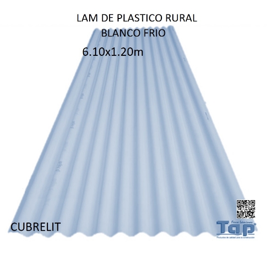 Imagen de LAM PCO RURAL CUBRELIT G05 6.10x1.20 BCO FRIO .008MM T-4