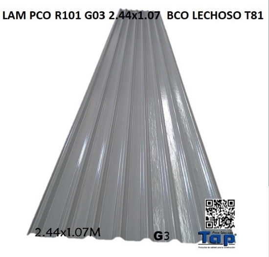 Imagen de LAM PCO R101 G03 2.44x1.07  BCO LECHOSO T81