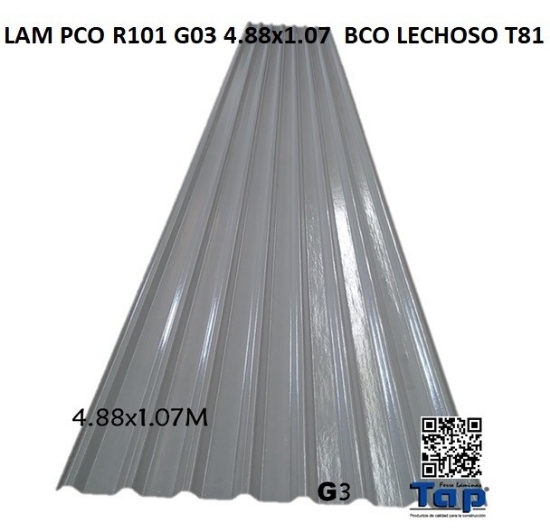 Imagen de LAM PCO R101 G03 4.88x1.07  BCO LECHOSO T81