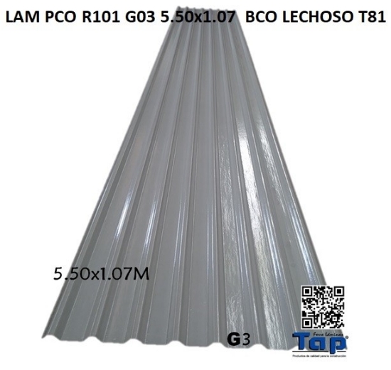 Imagen de LAM PCO R101 G03 5.50x1.07  BCO LECHOSO T81