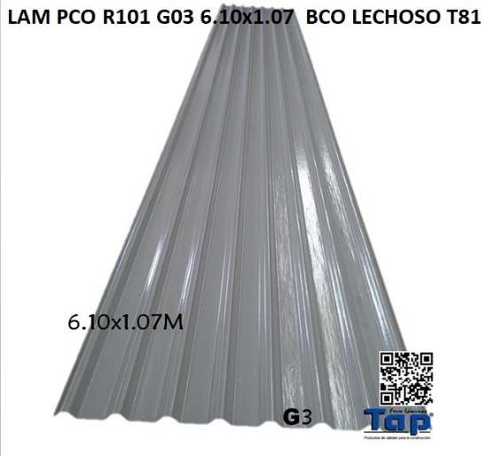 Imagen de LAM PCO R101 G03 6.10x1.07  BCO LECHOSO T81