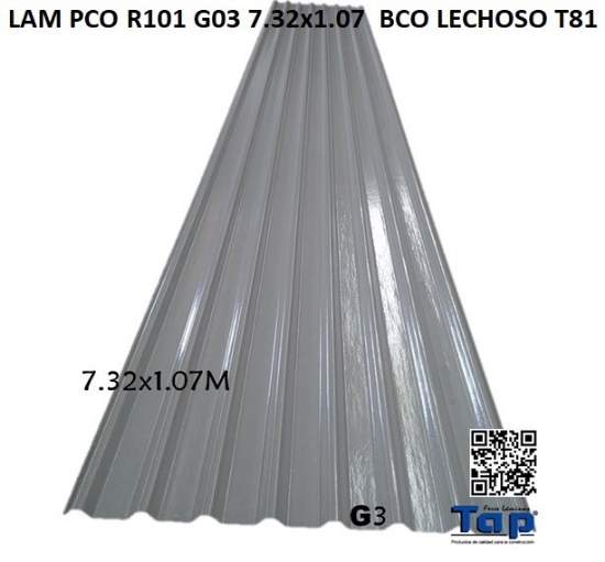 Imagen de LAM PCO R101 G03 7.32x1.07  BCO LECHOSO T81