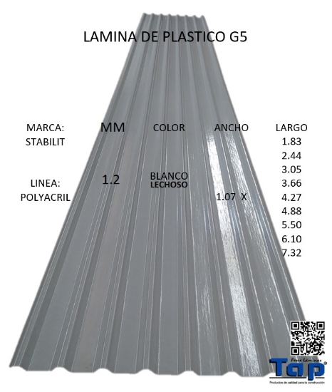 Imagen de LAMINA DE PLASTICO G5
