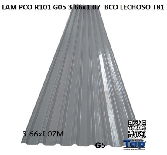 Imagen de LAM PCO R101 G05 3.66x1.07  BCO LECHOSO T81