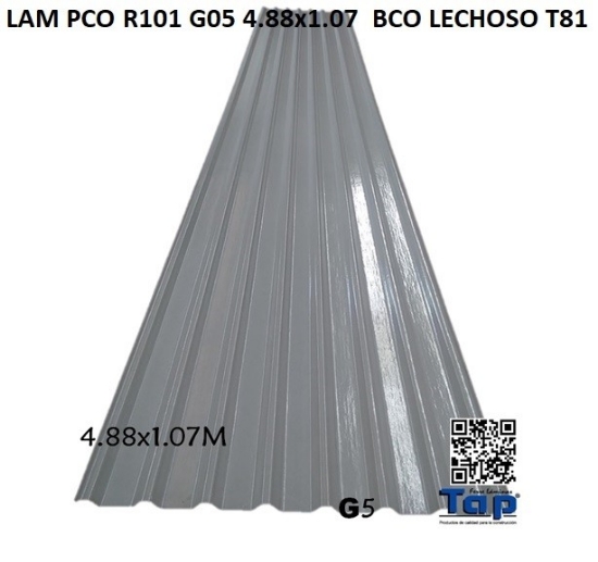 Imagen de LAM PCO R101 G05 4.88x1.07  BCO LECHOSO T81