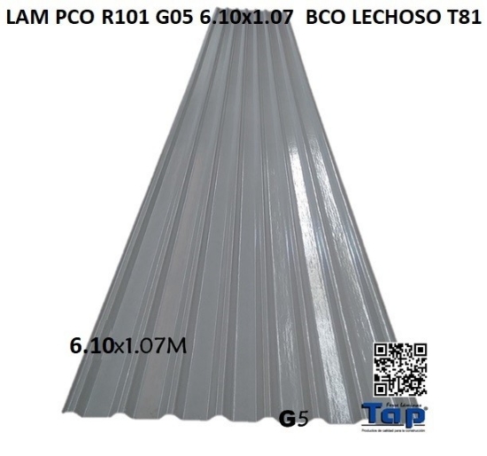 Imagen de LAM PCO R101 G05 6.10x1.07  BCO LECHOSO T81