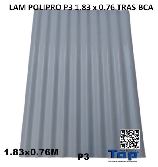 Imagen de LAM POLIPRO P3 1.83 x 0.76 TRAS BCA