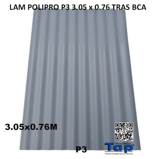 Imagen de LAM POLIPRO P3 3.05 x 0.76 TRAS BCA