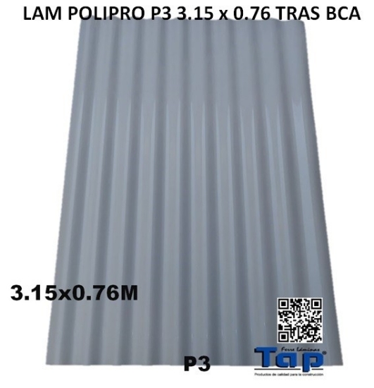 Imagen de LAM POLIPRO P3 3.15 x 0.76 TRAS BCA