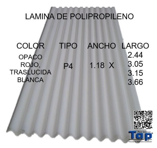 Imagen de LAMINA DE POLIPROPILENO P4