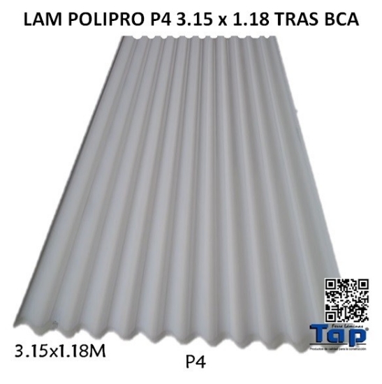 Imagen de LAM POLIPRO P4 3.15 x 1.18 TRAS BCA