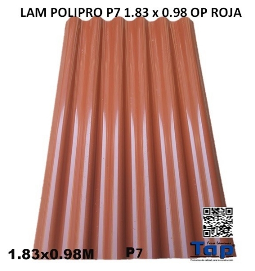 Imagen de LAM POLIPRO P7 1.83 x 0.98 OP ROJA