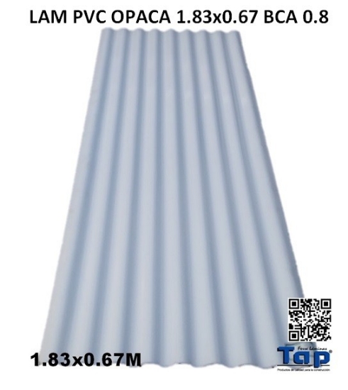 Imagen de LAM PVC OPACA 1.83X0.67 BCA 0.8
