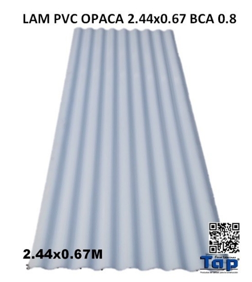 Imagen de LAM PVC OPACA 2.44x0.67 BCA 0.8