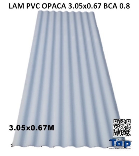 Imagen de LAM PVC OPACA 3.05x0.67 BCA 0.8