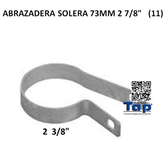 Imagen de ABRAZADERA SOLERA 73MM 2 7/8"            (11)