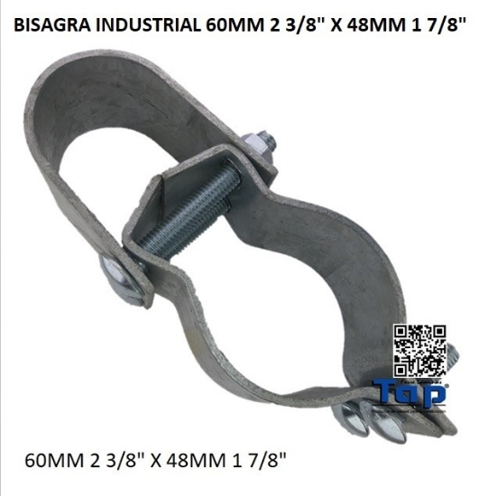 Imagen de BISAGRA INDUSTRIAL 60MM 2 3/8" X 48MM 1 7/8"