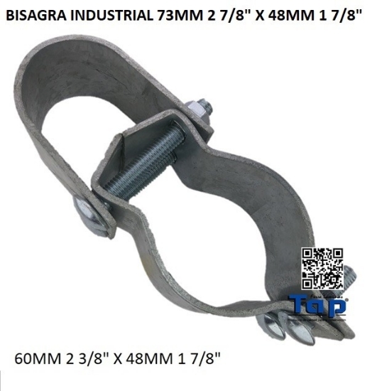 Imagen de BISAGRA INDUSTRIAL 73MM 2 7/8" X 48MM 1 7/8"