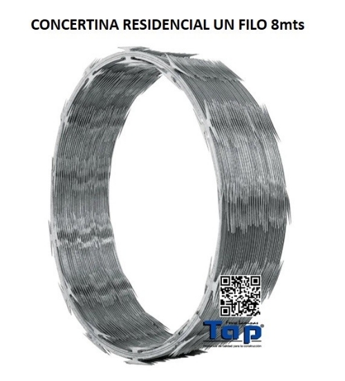 Imagen de CONCERTINA RESIDENCIAL UN FILO 8mts
